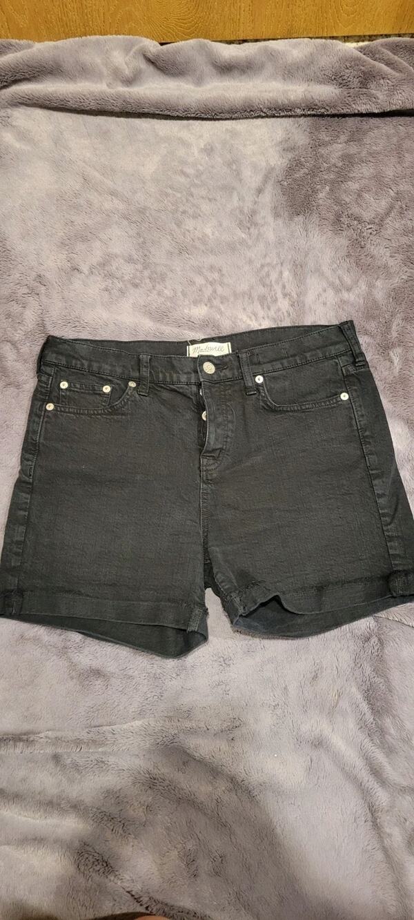 Madewell Black Denim Shorts Womens Size 26 Dark Wash Summer Festival Y2K Casual